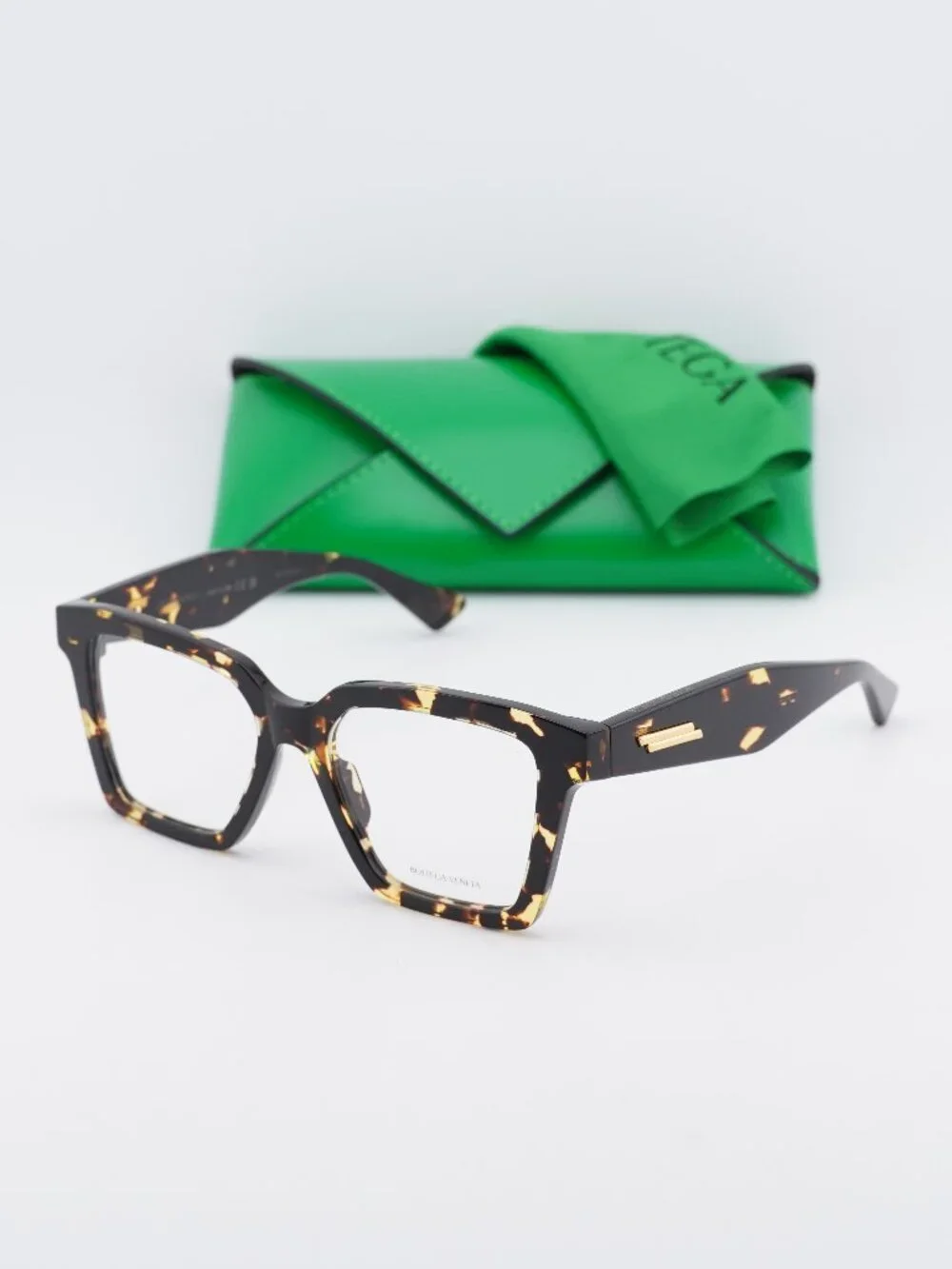 Bottega Veneta BV1458O 002 Square Eyeglasses – Havana 52mm